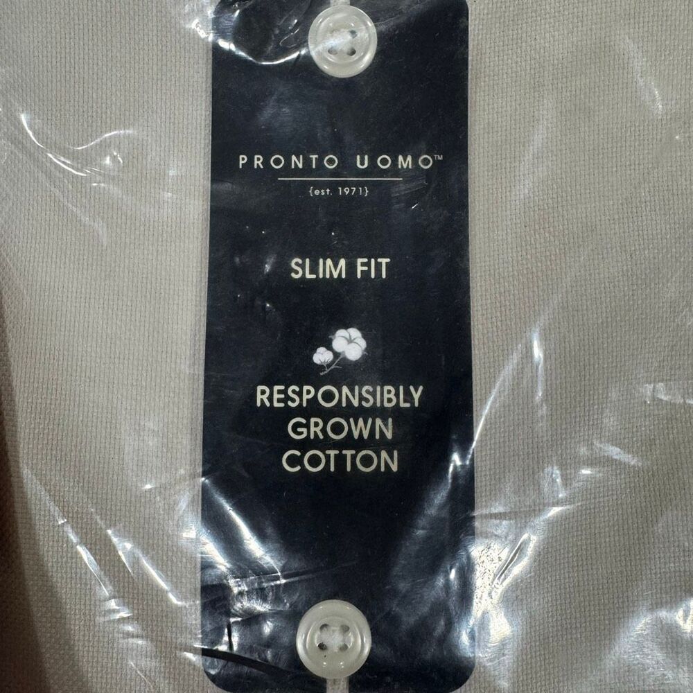 Pronto Uomo Slim Fit Queens Oxford Dress Shirt - Picture 6 of 9